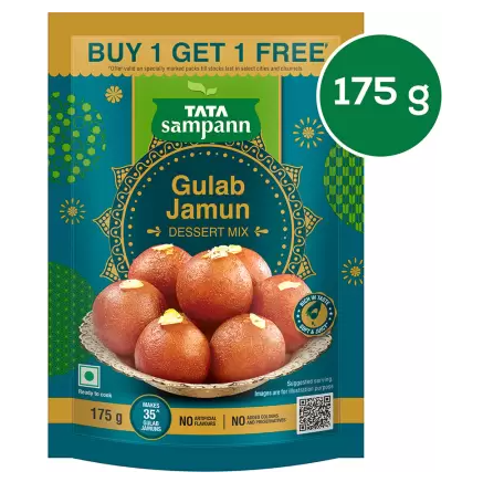 Десертний мікс Tata Sampann Gulab Jamun, без штучних ароматизаторів і барвників, 175 г   (комбінована упаковка 1 + 1 безкоштовно, по 175 г) 107 фото