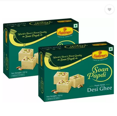 Haldiram's Soan Papdi Special Ghee (упаковка з 2 шт.) Коробка   (2 x 250 г) 109 фото
